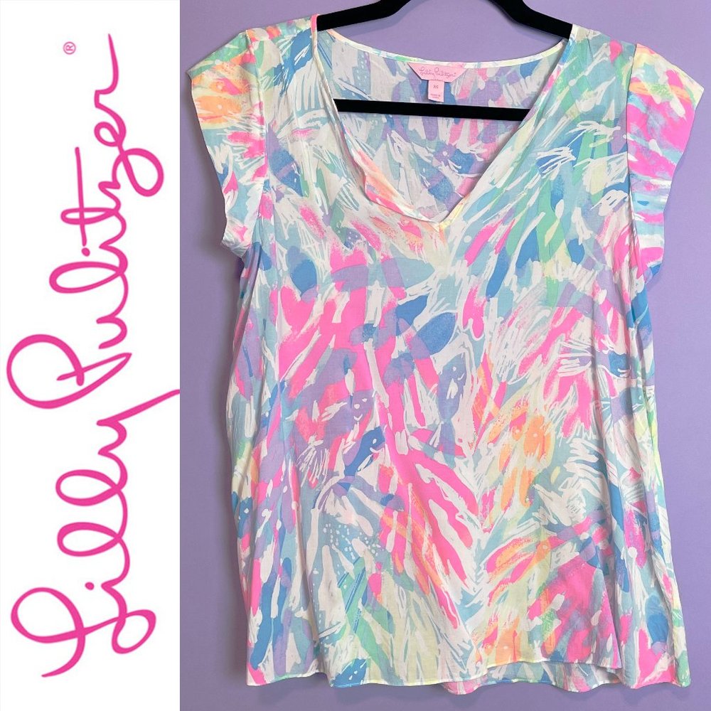 Lilly Pulitzer Sparkling Sands Shelley Top XSmall